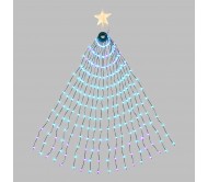 Mantello di luci per albero di Natale alto 180cm 304 gocce di luce led rgb	